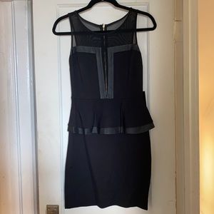 Express Illusion Neck-Line Black Dress